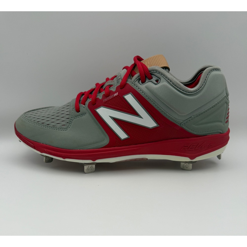 New Balance 3000v3 Metal Baseball Cleats Grey Red L3000GR3 Mens 10